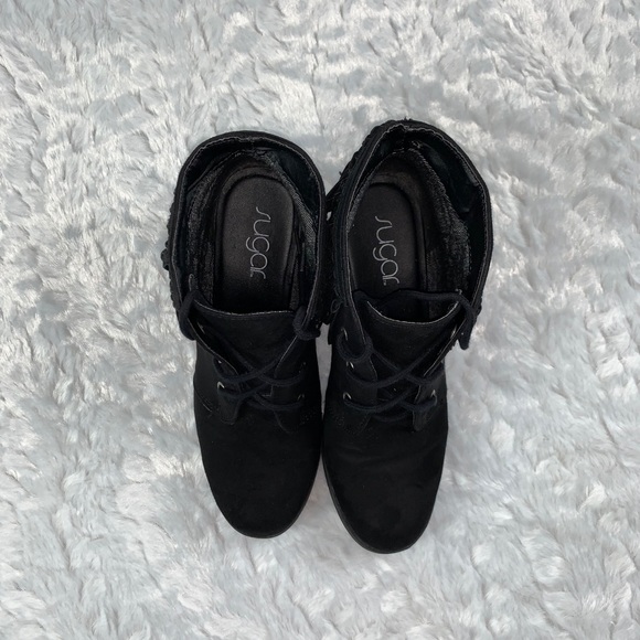 Sugar Mystic Fringe Wedge Bootie - Picture 3 of 13